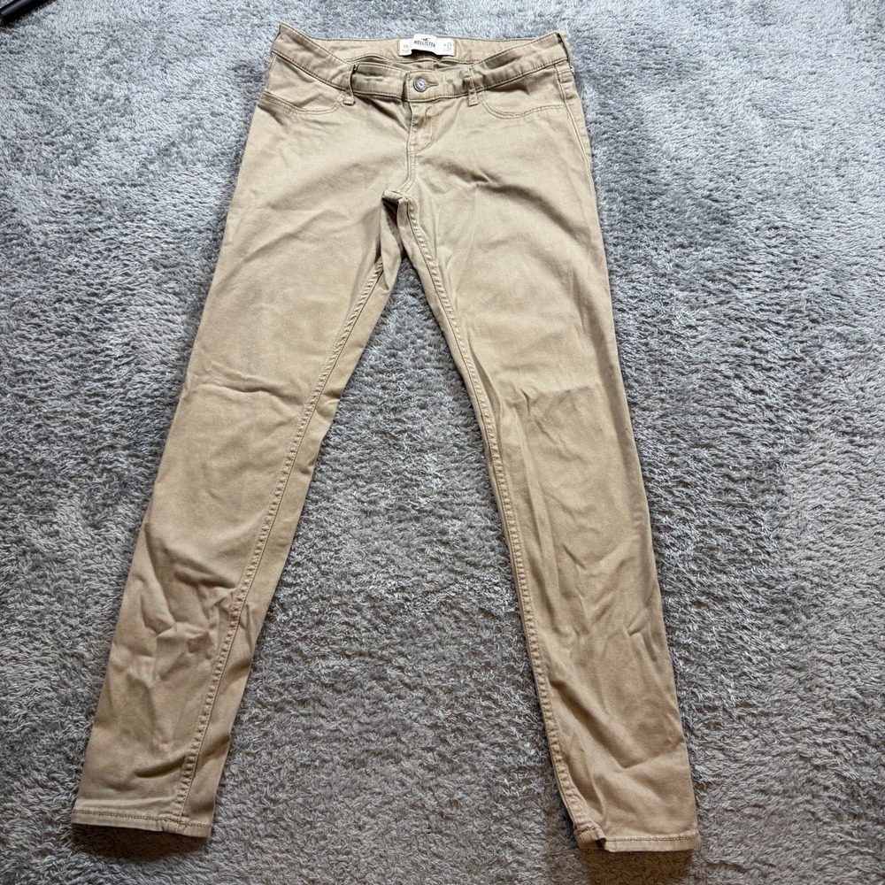 Hollister Womens 9R Khaki Skinny Pants Tan Casual W29 L31 Seagull Pocket Chino
